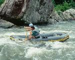 Rafting on the rapids