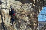 Climbing on a clear day