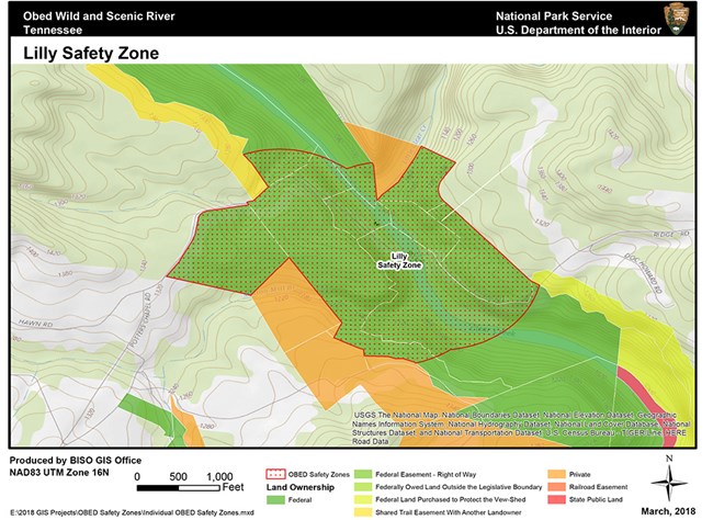 Map of safety zone around Lilly. Call 423-346-6294 for more information.