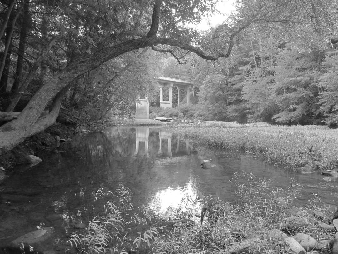 black and white photo of bridge