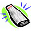 rolled up newspaper