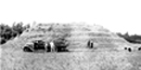 1930's picture of the only known spiral mound from the Lamar Culture