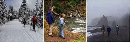 Winter activities in Olympic National Park