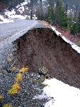 Damage to Hurricane Ridge Road