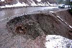 Damage to Hurricane Ridge Road.