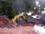 Clearing slide at Switchback Trail.