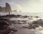 Hiker at Second Beach