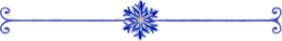 a decorative line divider with curled ends and a snowflake at the center.