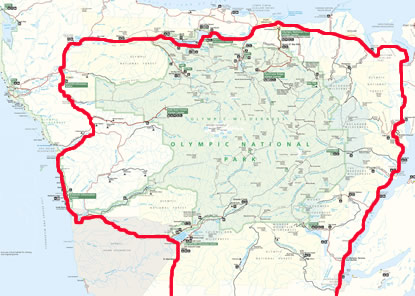 map of Olympic Peninsula