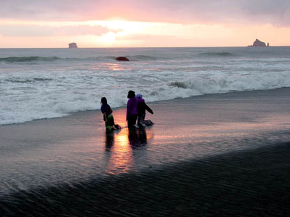 the surf at Rialto Beach