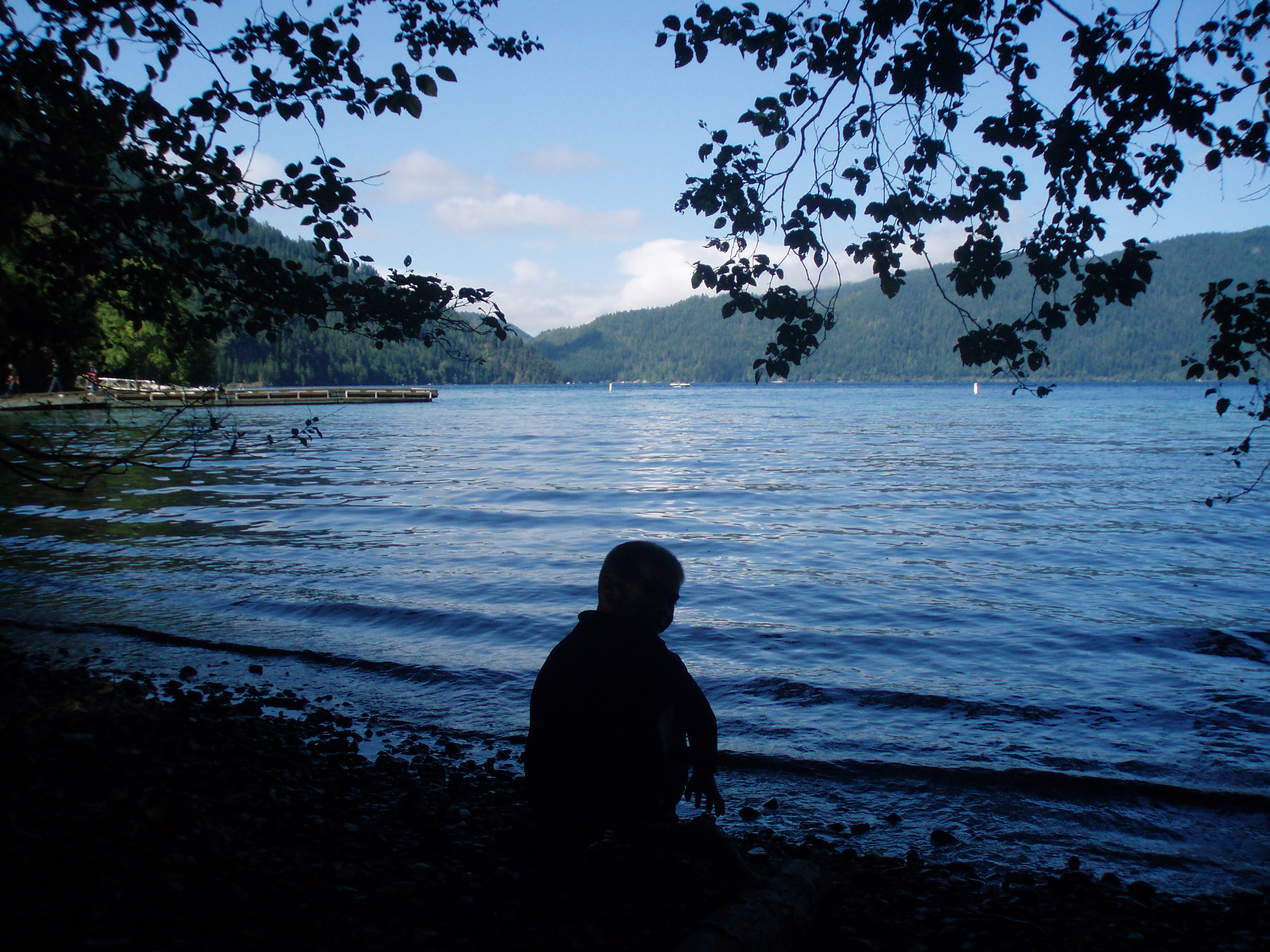 A thoughtful moment at Lake Crescent