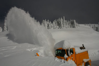 Rotary Plow at east end of parking lot 3.16.12