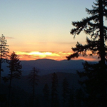 A view of the sunset on the Cliff Nature Trail.