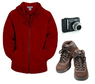 Items to bring for the cave tour.