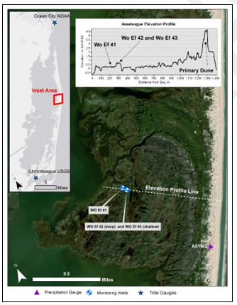 Figure 1. Location of wells in transect.