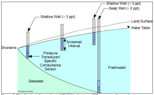 Figure 2: Distribution of near shore wells to study potential forest mortality mechanisms. Figure 2: Distribution of near shore wells to study potential forest mortality mechanisms.