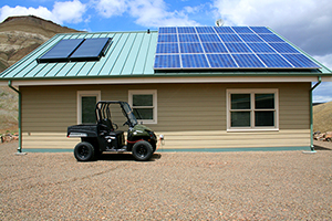 Solar powered building at John Day Fossil Beds National Monument Solar powered building at John Day Fossil Beds National Monument