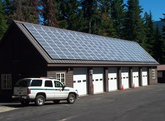 PV panels at Mount Rainier