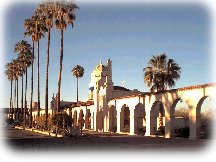 The historic plaza in the town of Ajo