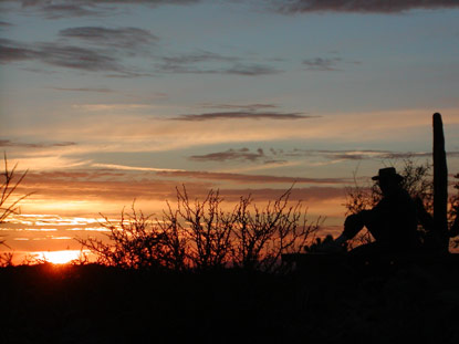 Catching a sunrise, or sunset, is one of the best prizes for your patience with the Sonoran Desert