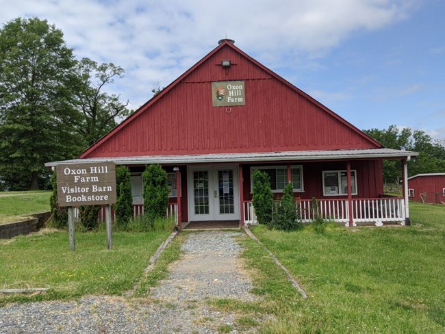 Red wooden building was built as the Visitor Center in 1980.