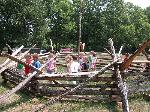 Children in hay ring
