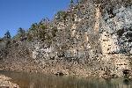 Bluffs along river