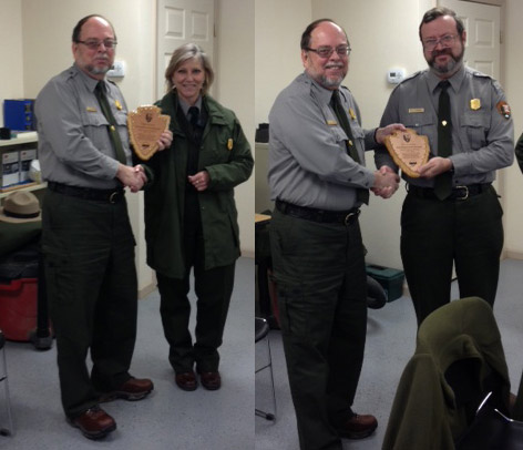 Park employees receiving award.