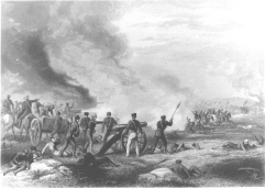 Historic drawing of the Battle