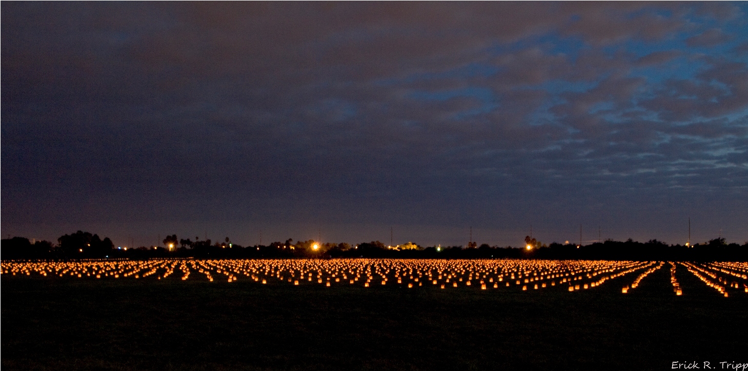 Luminaria at night