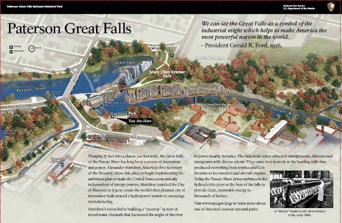 Paterson Great Falls NHP's first wayside exhibit