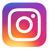 Instagram logo. An icon of a white camera within a pink square