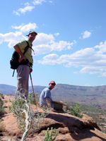 hikers at Lone Mountain
