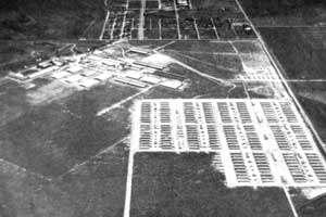Oblique aerial view of the Pinedale Assembly Center