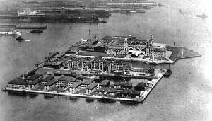 Air view of Ellis Island, 1993