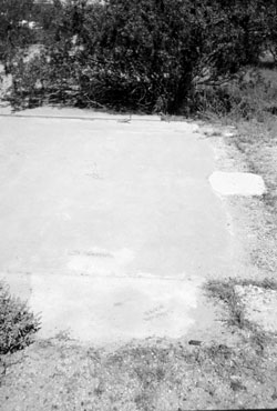 concrete slab, Canal Camp fire station