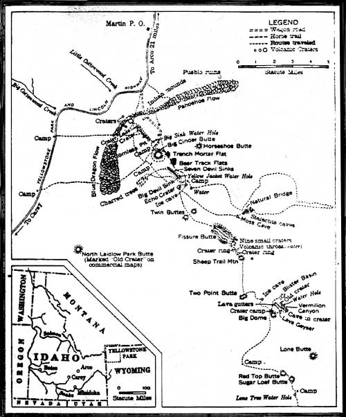 Map of Robert Limbert explorations
