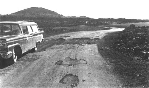 Road damage, ca. 1960s