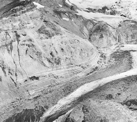 ice margins of Nisqually Glacier