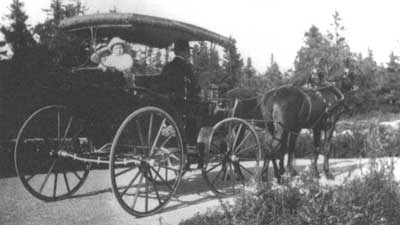 Rockefeller family in carriage