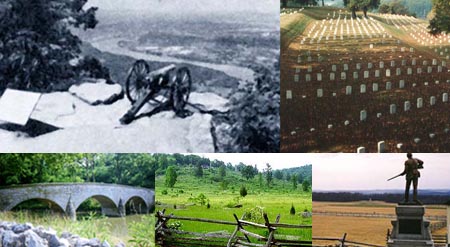 Chickamauga and Chattanooga National Military Park, Vicksburg National Military Park, Antietam National Battlefield, Gettsyburg National Military Park 