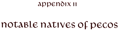 Appendix II: Notable Natives