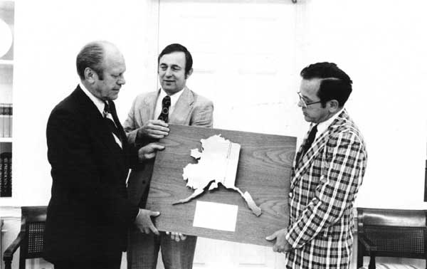 Pres. Gerald Ford with Rep. Don Young and Sen. Ted Stevens
