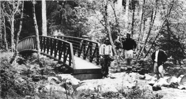 long steel truss on Chilkoot Trail