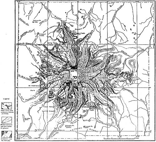 map of Mount Rainier NP, 1914