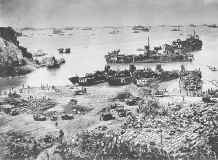 mass of ships and equipment