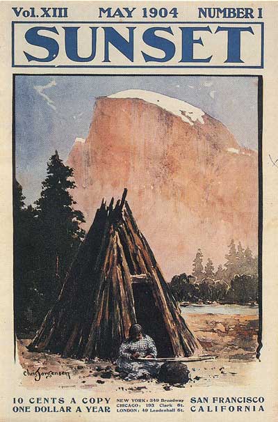 magazine cover showing Half Dome