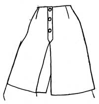 drawing of culottes
