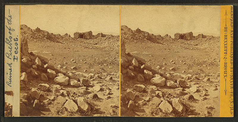 800px-Ruined_pueblo_of_the_Pecos,_by_Bennett_&_Brown