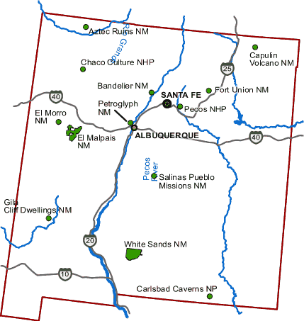 New Mexico map